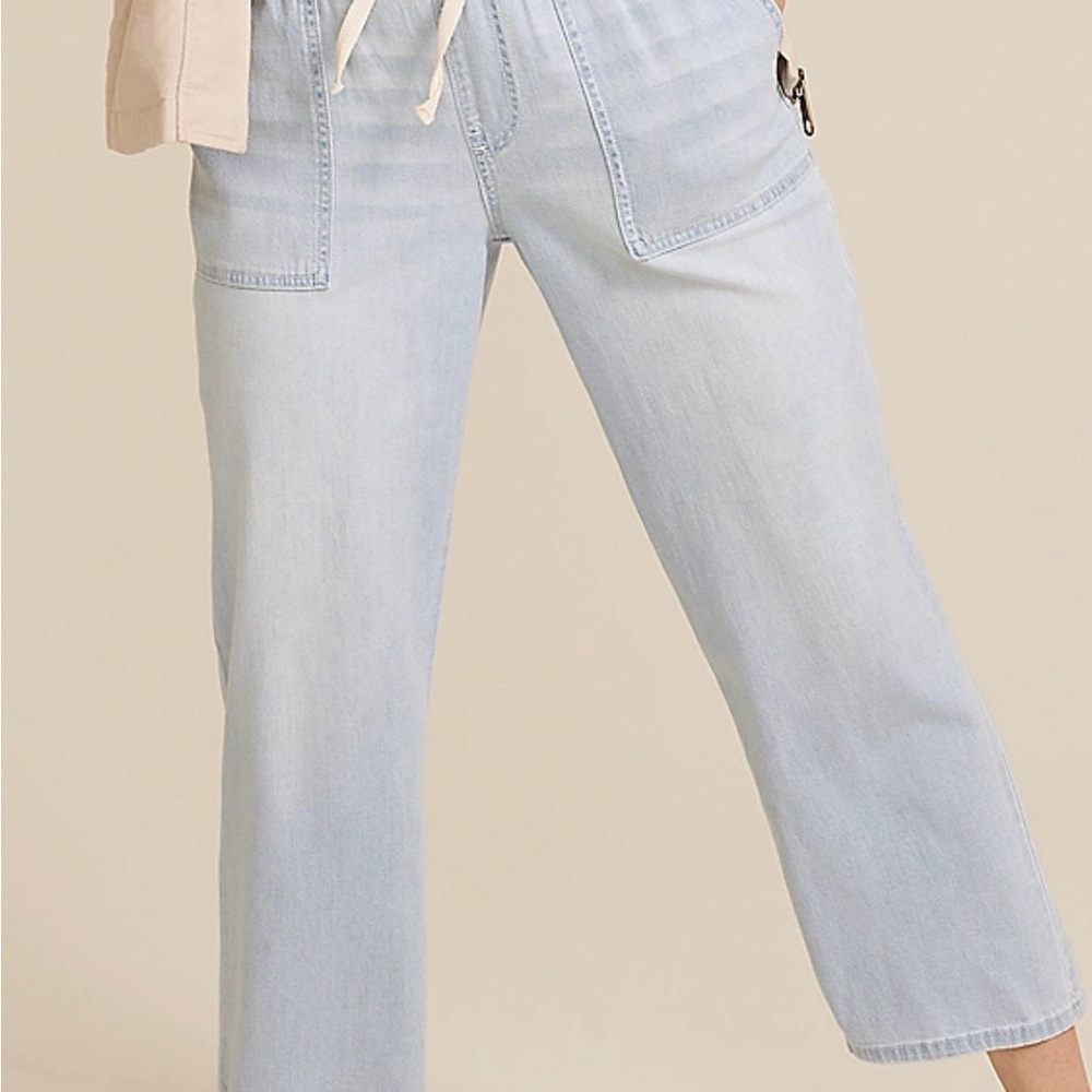 Maurice’s Soft Light High Rise Straight Crop Jeans Pull On Size 18